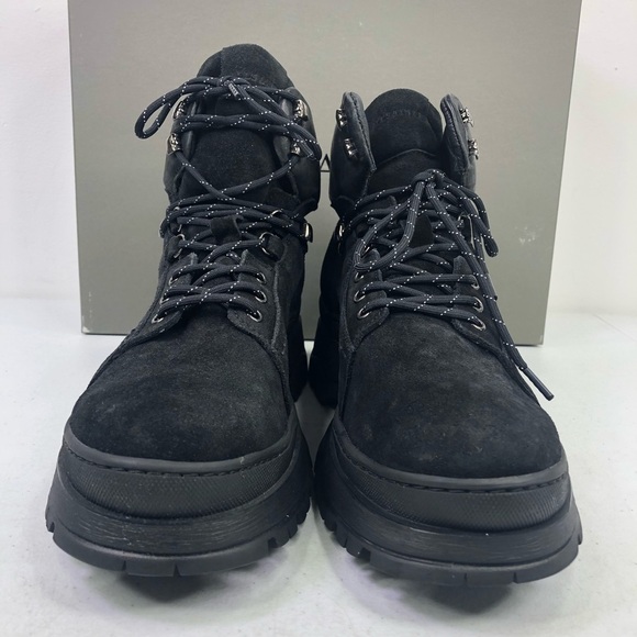 ALL Saints Donte Black Suede Leather Lace Up Boots main image 9